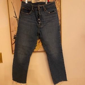 Levi’s 501 Original Cropped Women’s Jeans Size 29 x 26 , Dark Wash
